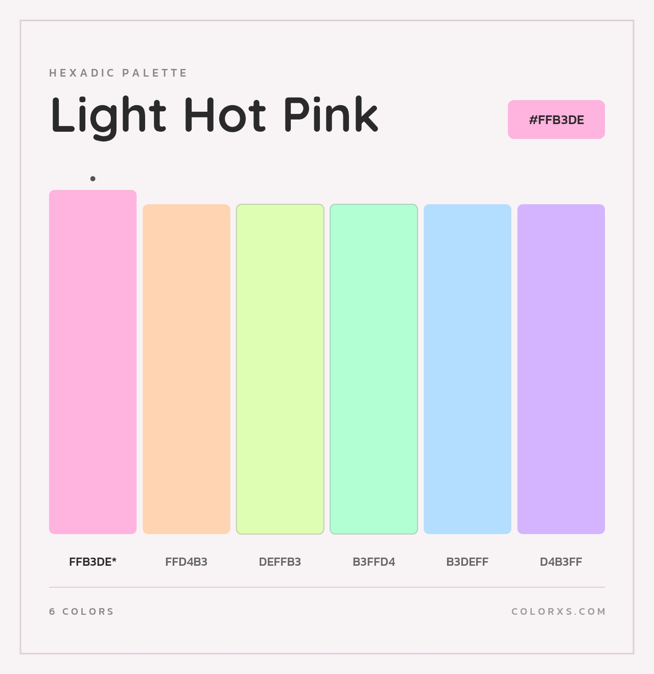 Light Hot Pink - Hexadic Color Palette