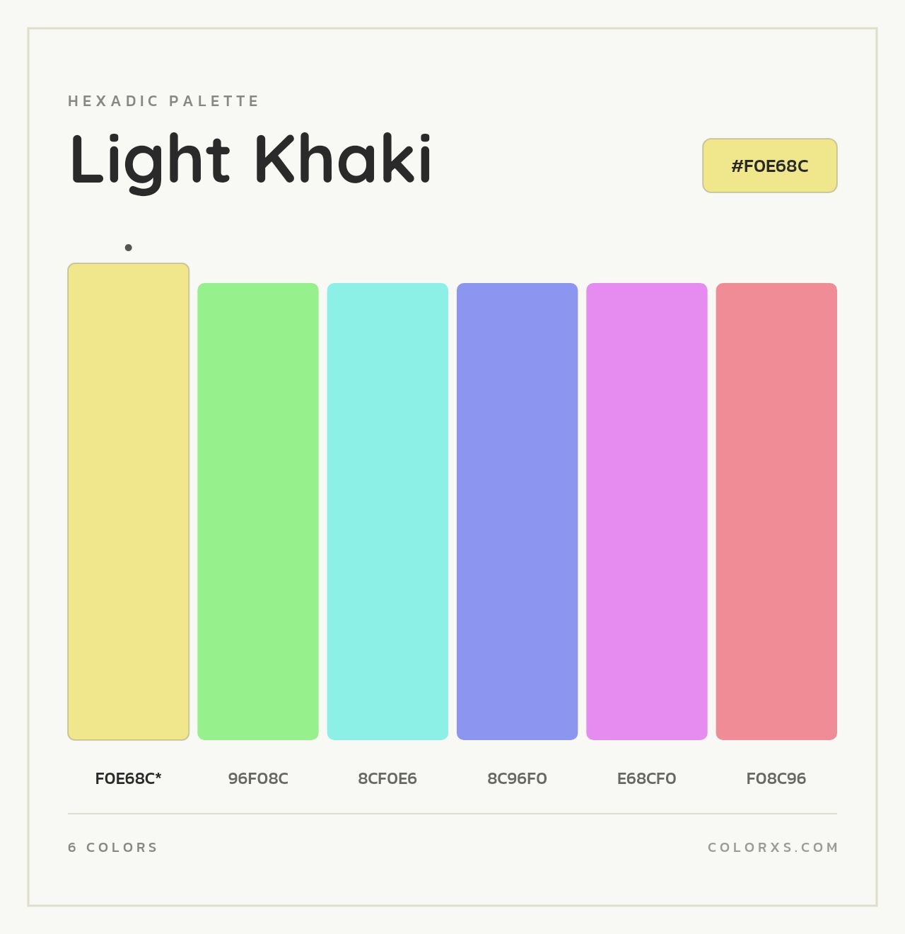 Light Khaki - Hexadic Color Palette