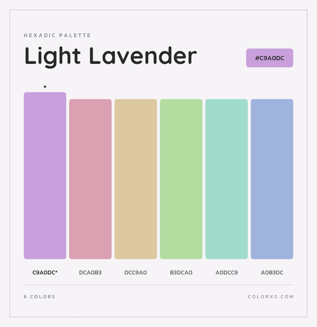 Light Lavender - Hexadic Color Palette