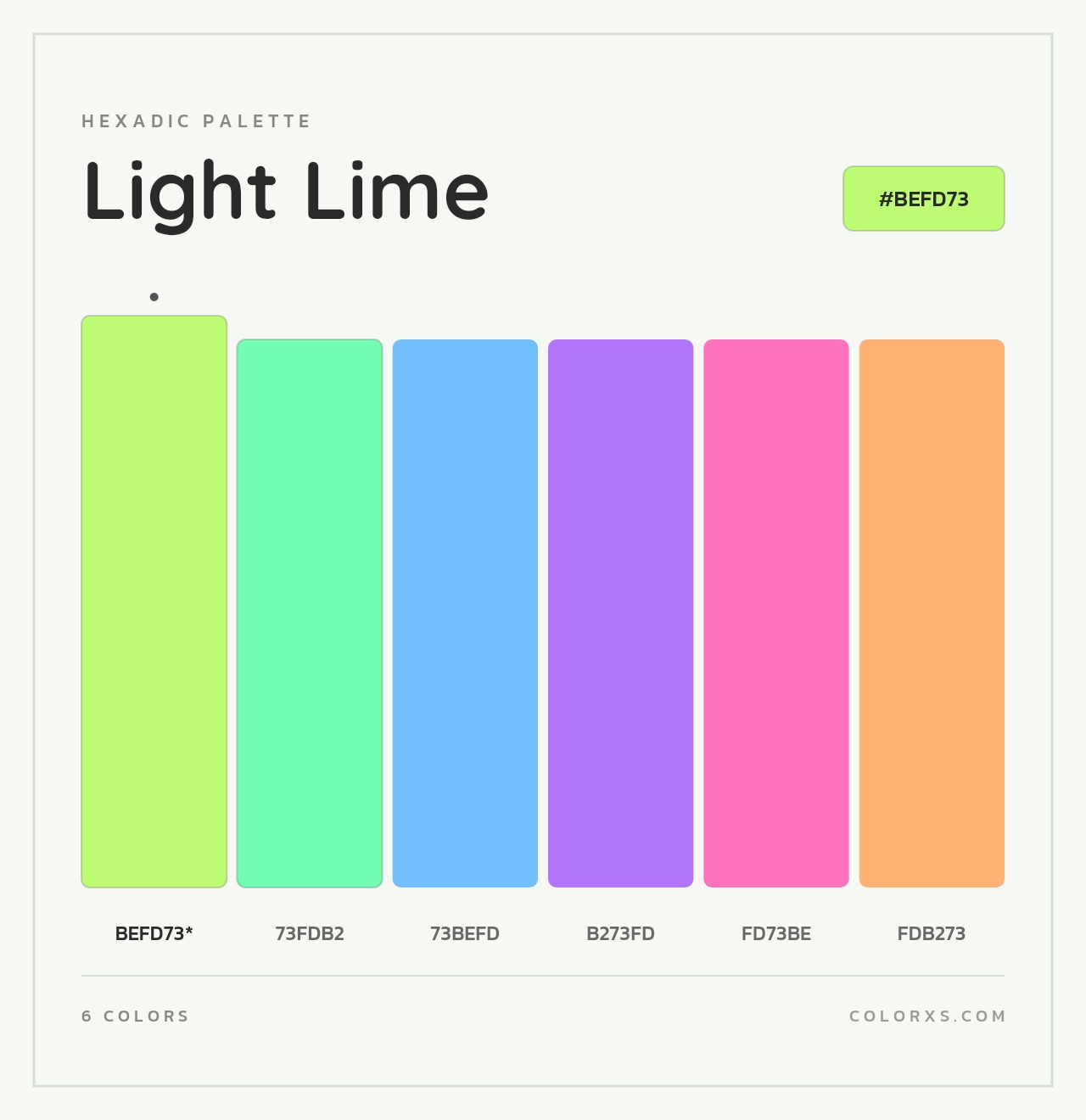 Light Lime - Hexadic Color Palette