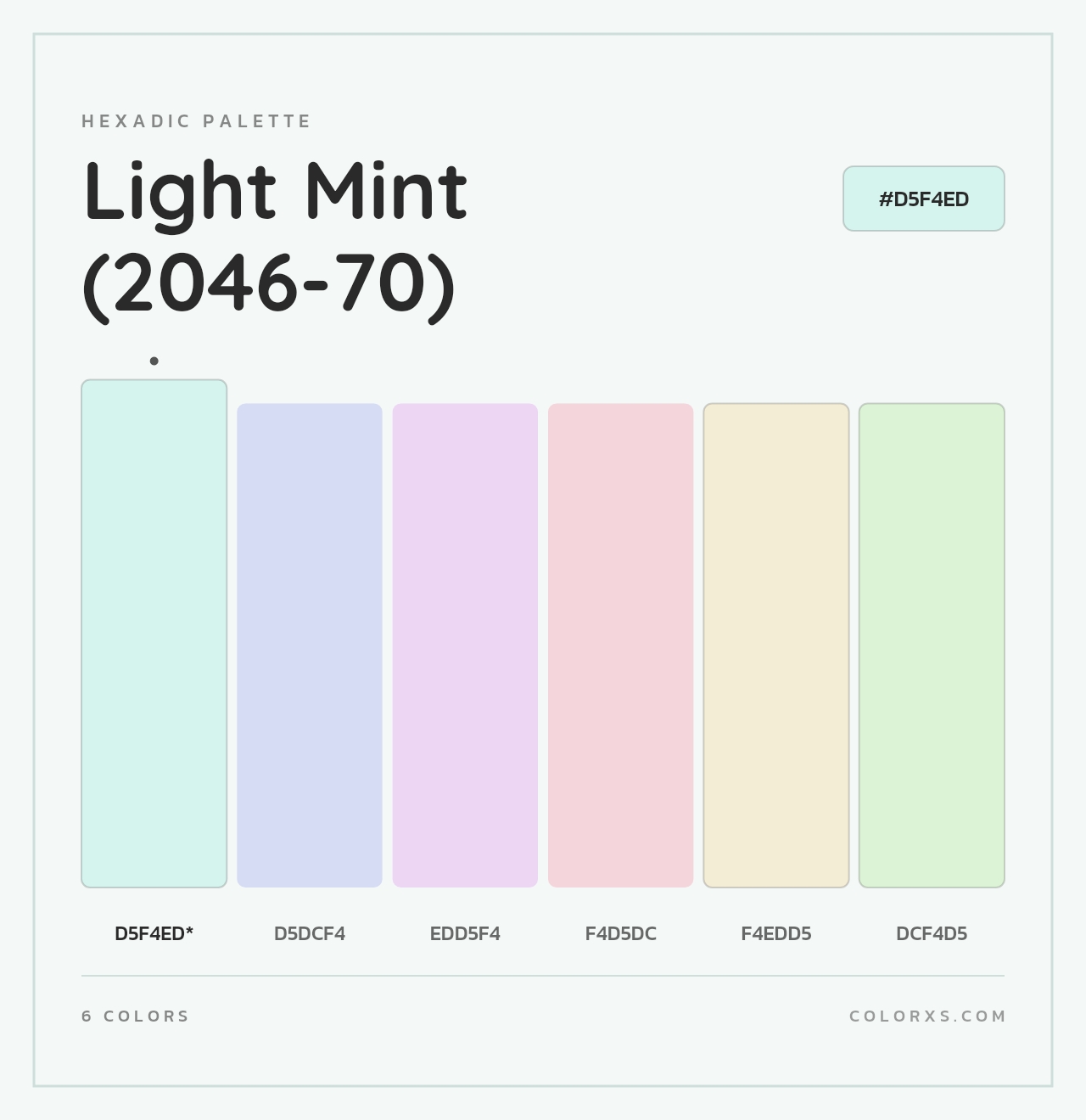 Light Mint (2046-70) - Hexadic Color Palette