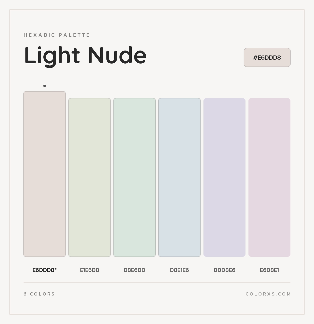 Light Nude - Hexadic Color Palette