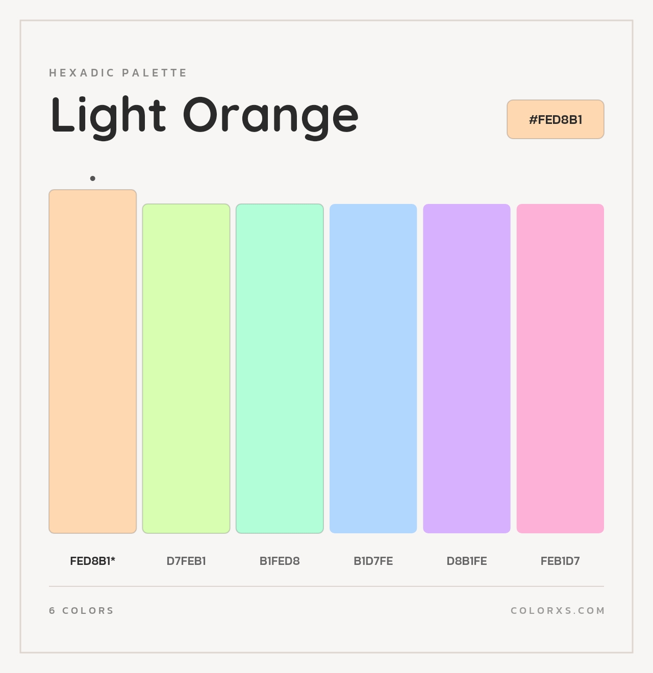 Light Orange - Hexadic Color Palette