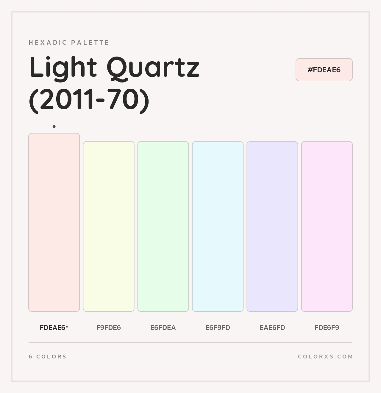 Light Quartz (2011-70) - Hexadic Color Palette