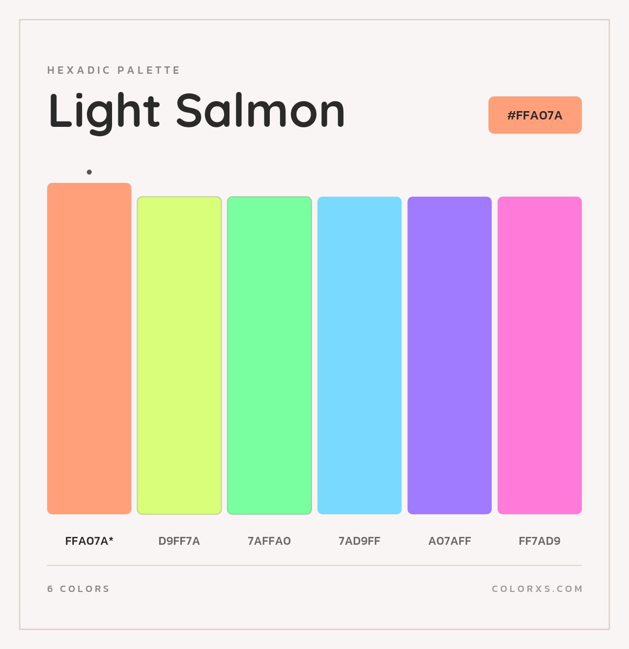 Light Salmon - Hexadic Color Palette