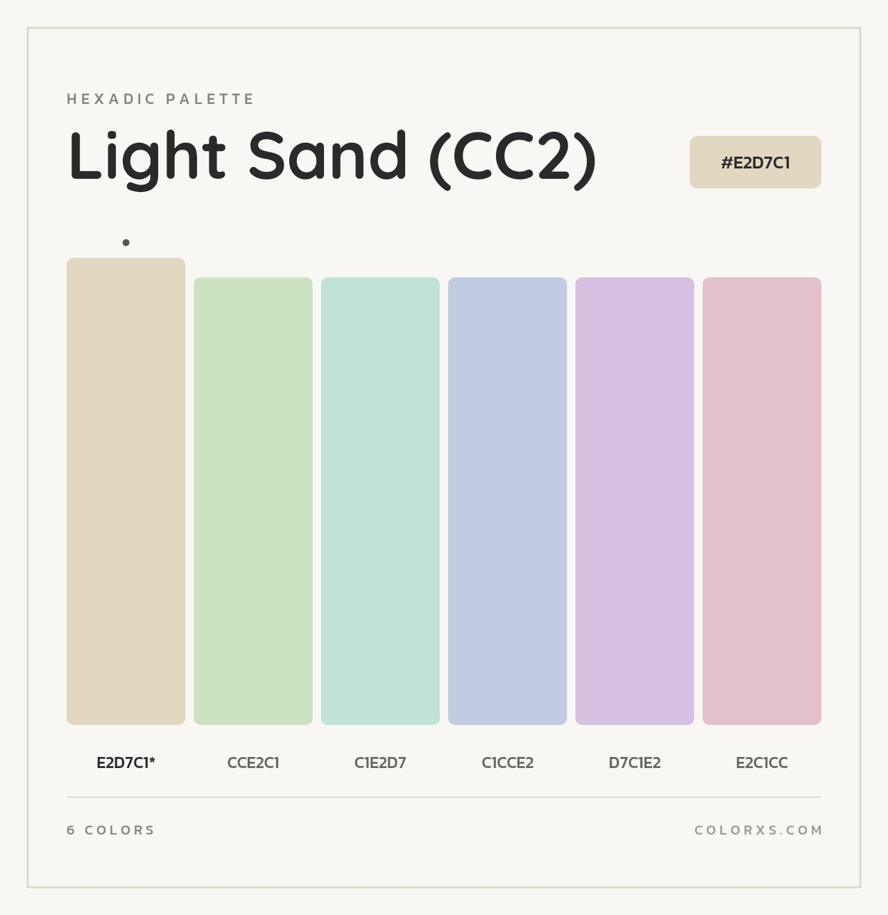Light Sand (CC2) - Hexadic Color Palette