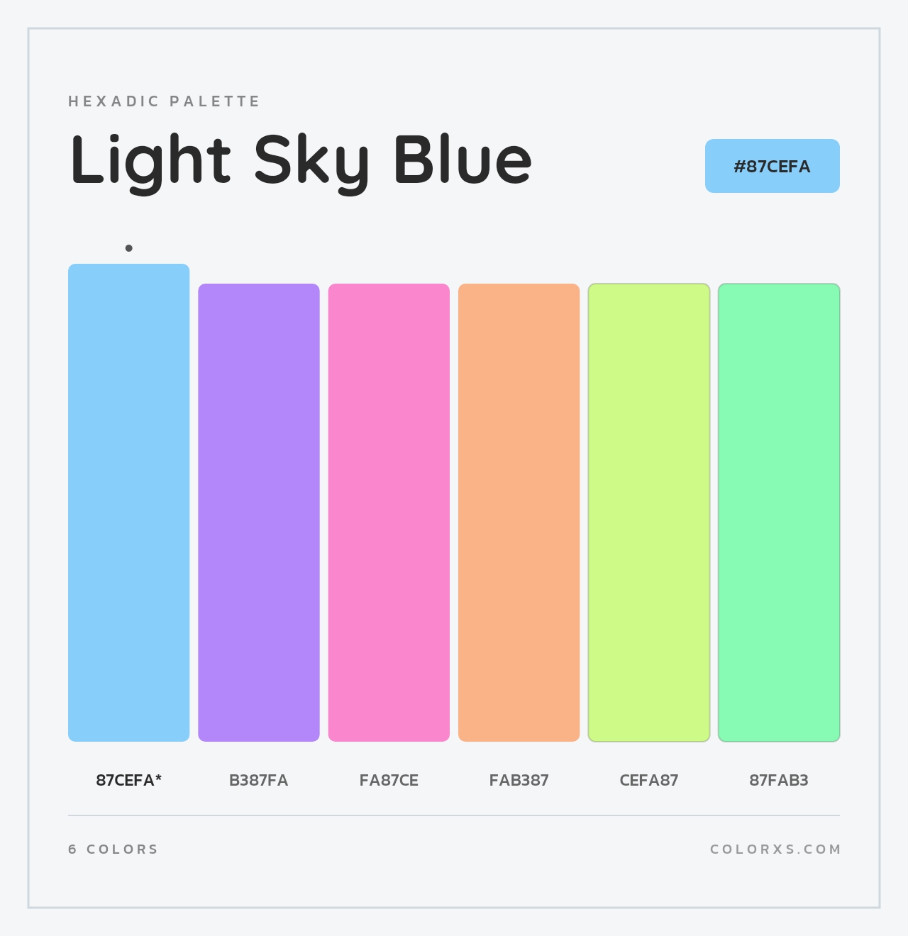 Light Sky Blue - Hexadic Color Palette