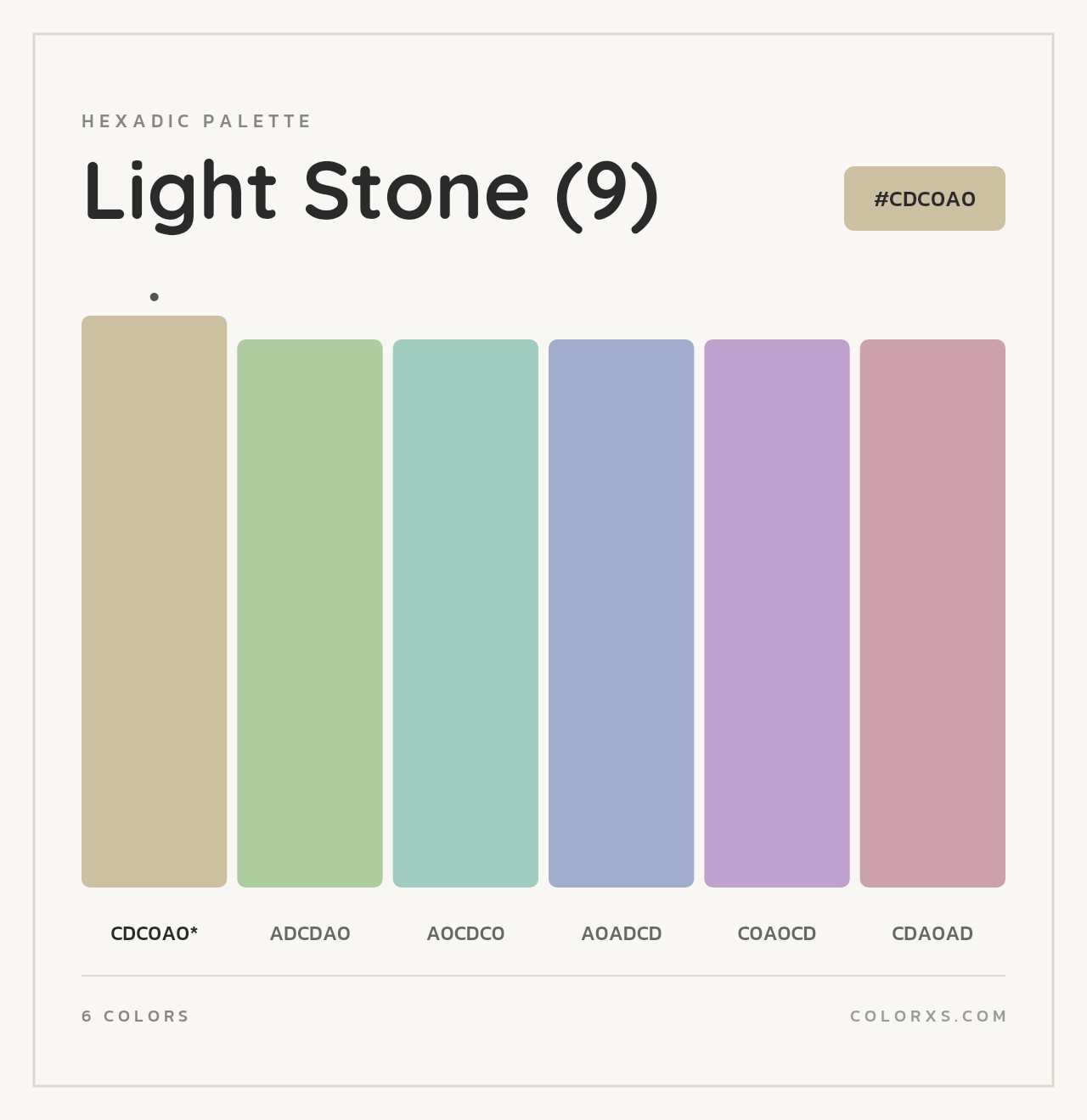 Light Stone (9) - Hexadic Color Palette