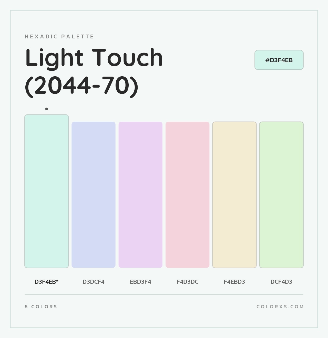 Light Touch (2044-70) - Hexadic Color Palette