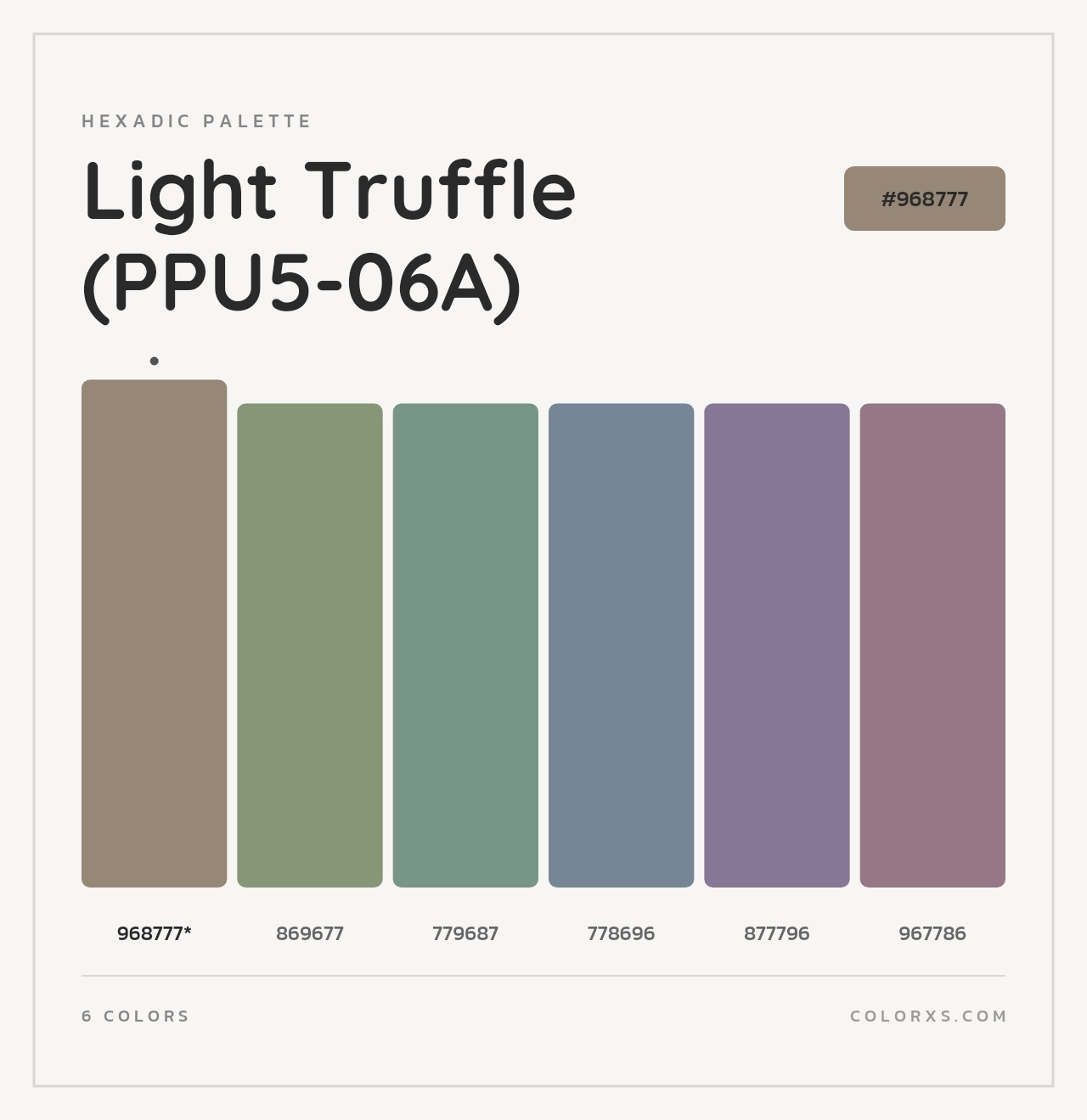 Light Truffle (PPU5-06A) - Hexadic Color Palette
