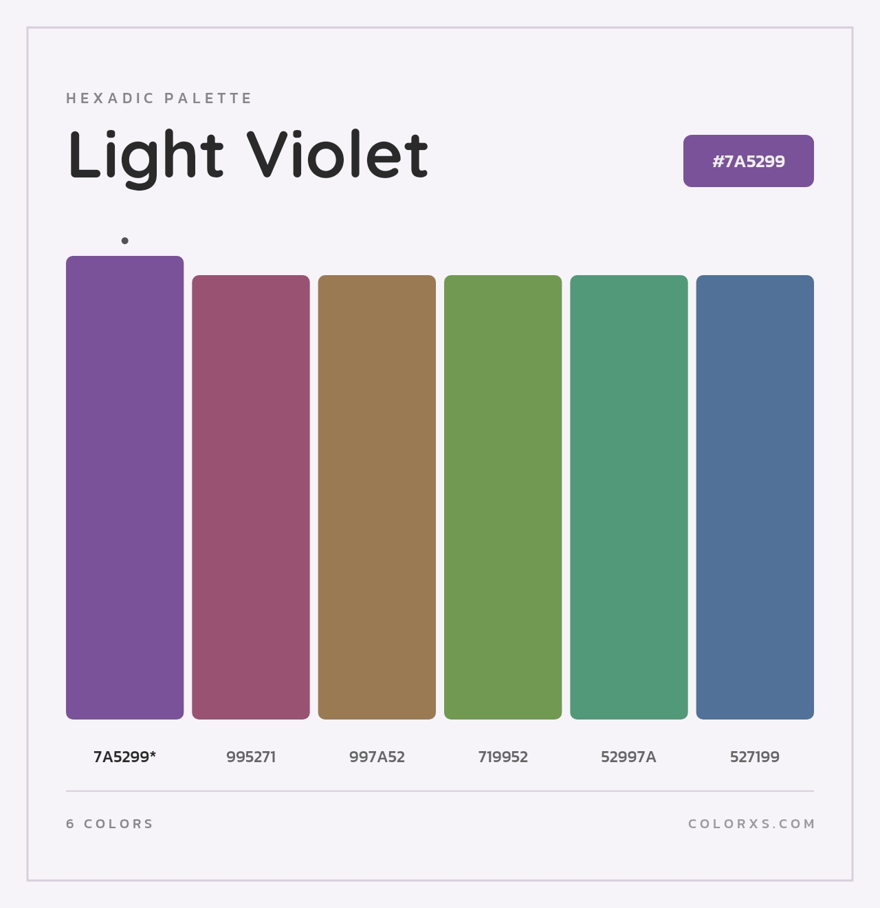 Light Violet - Hexadic Color Palette