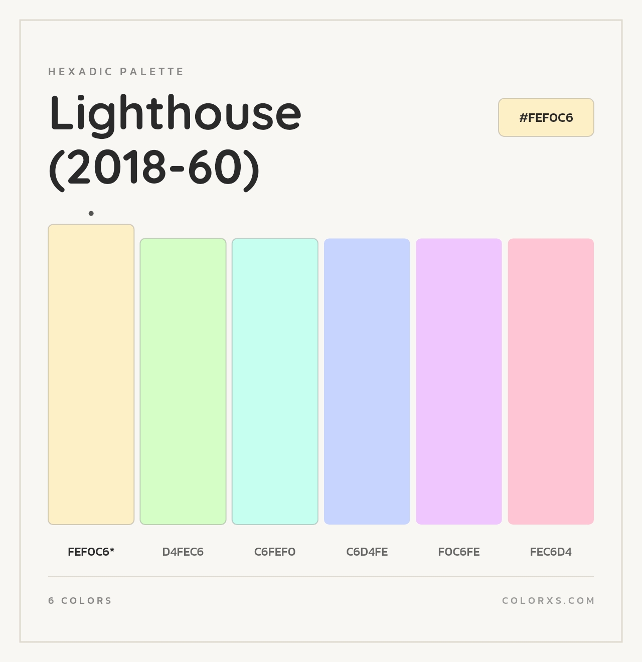 Lighthouse (2018-60) - Hexadic Color Palette
