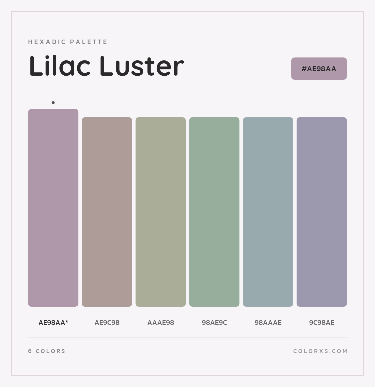 Lilac Luster - Hexadic Color Palette