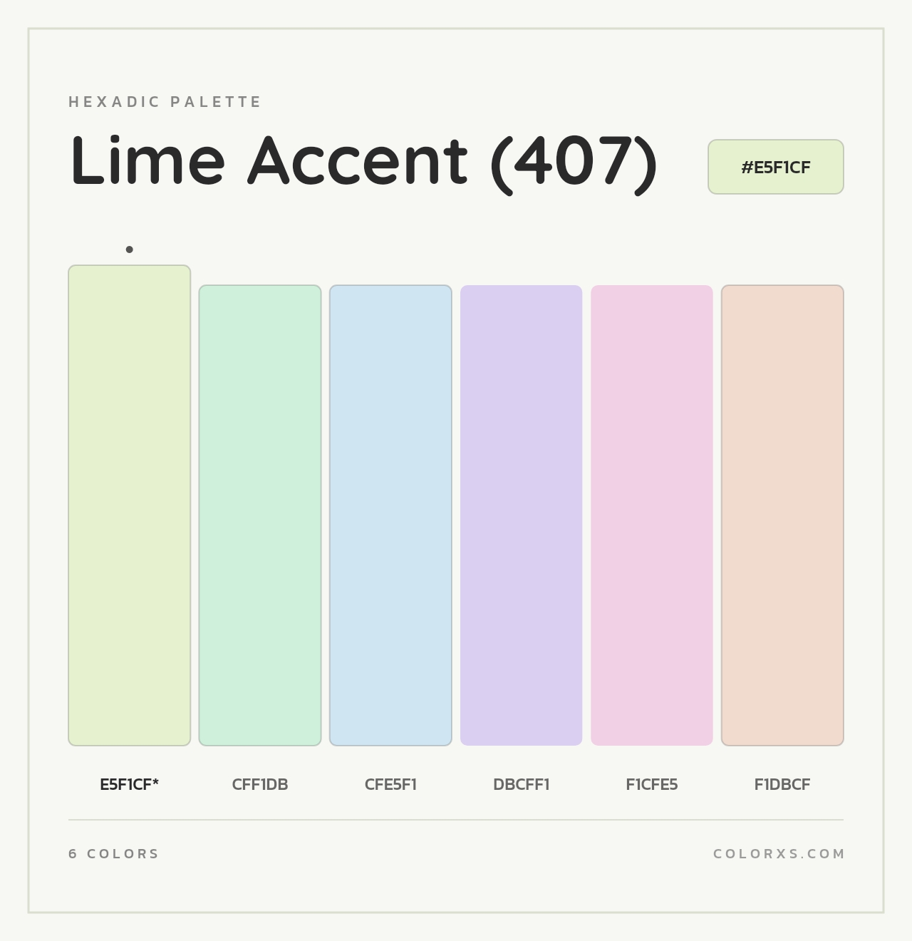 Lime Accent (407) - Hexadic Color Palette
