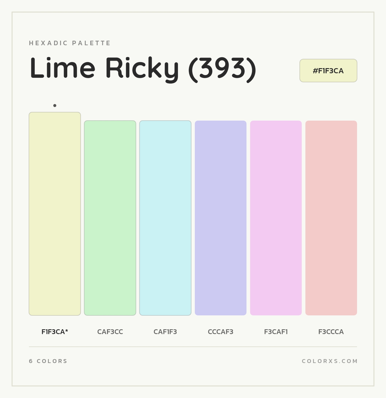 Lime Ricky (393) - Hexadic Color Palette