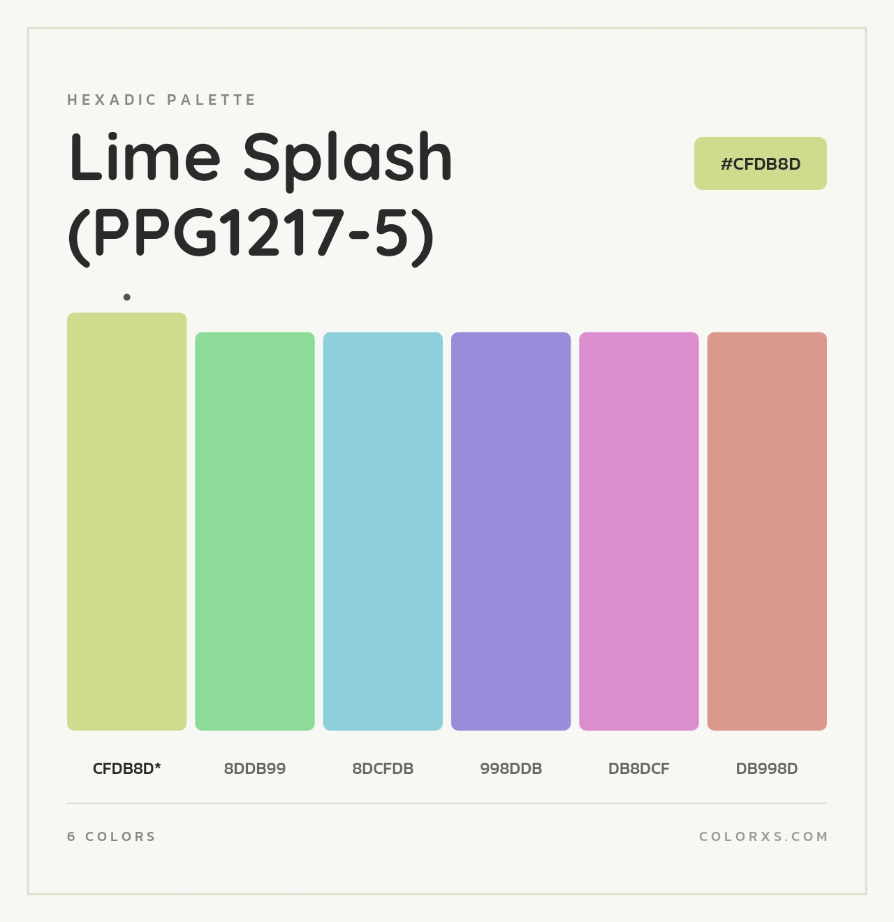 Lime Splash (PPG1217-5) - Hexadic Color Palette