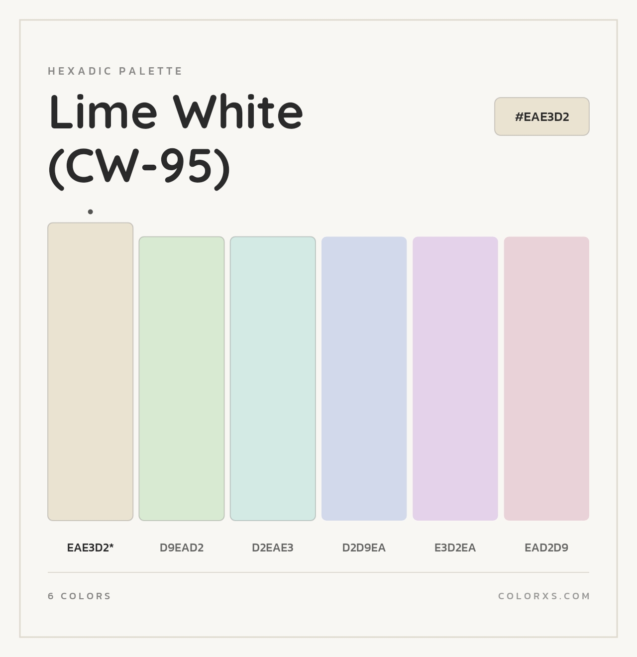 Lime White (CW-95) - Hexadic Color Palette