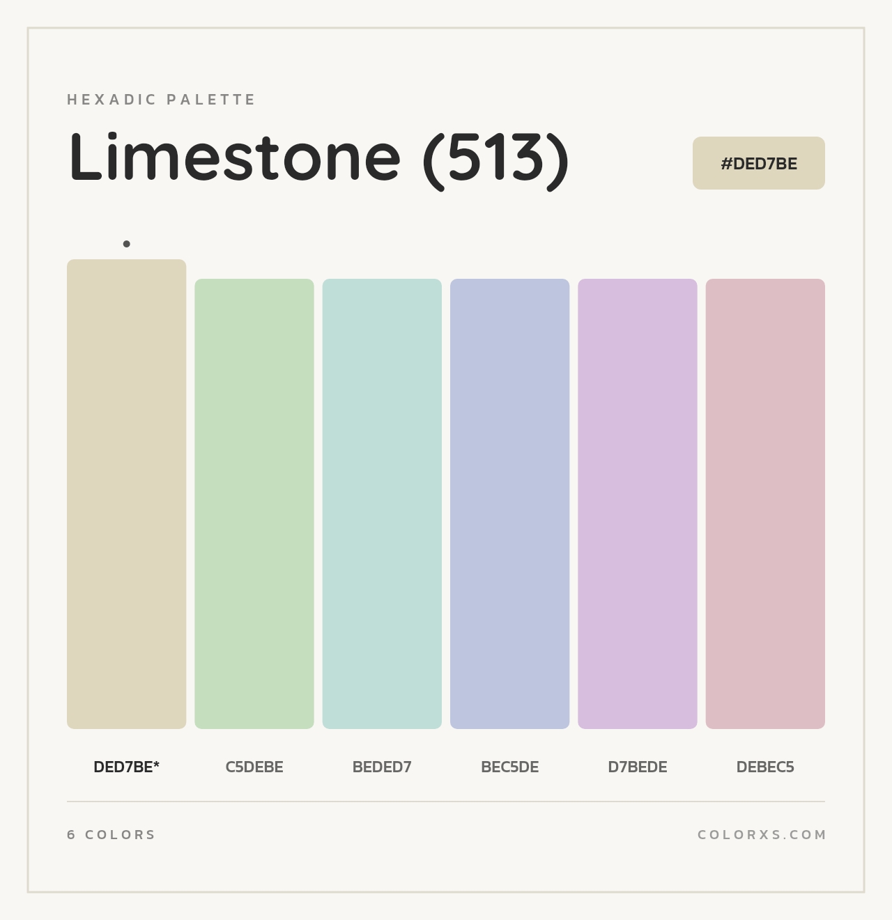 Limestone (513) - Hexadic Color Palette