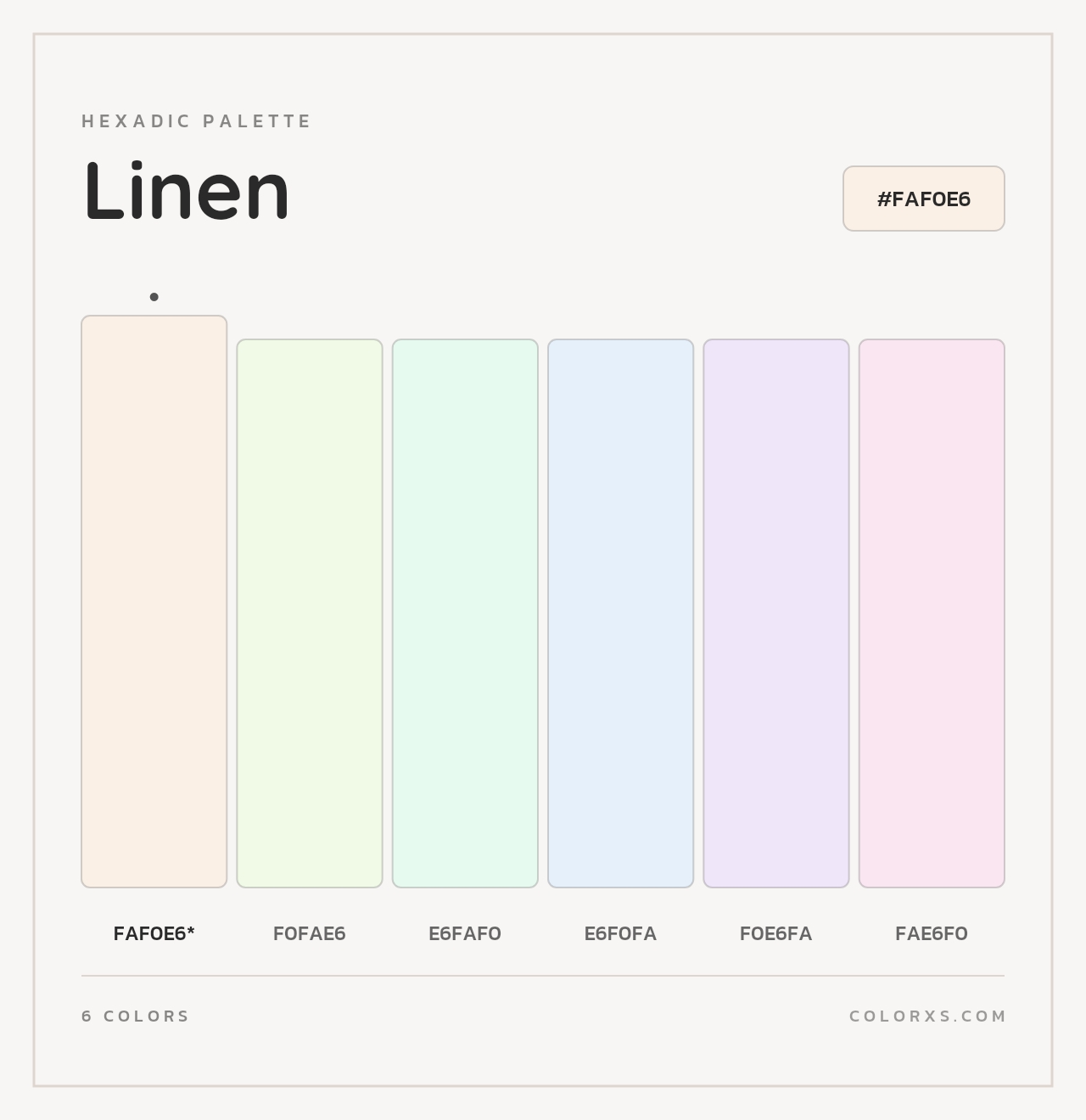 Linen - Hexadic Color Palette