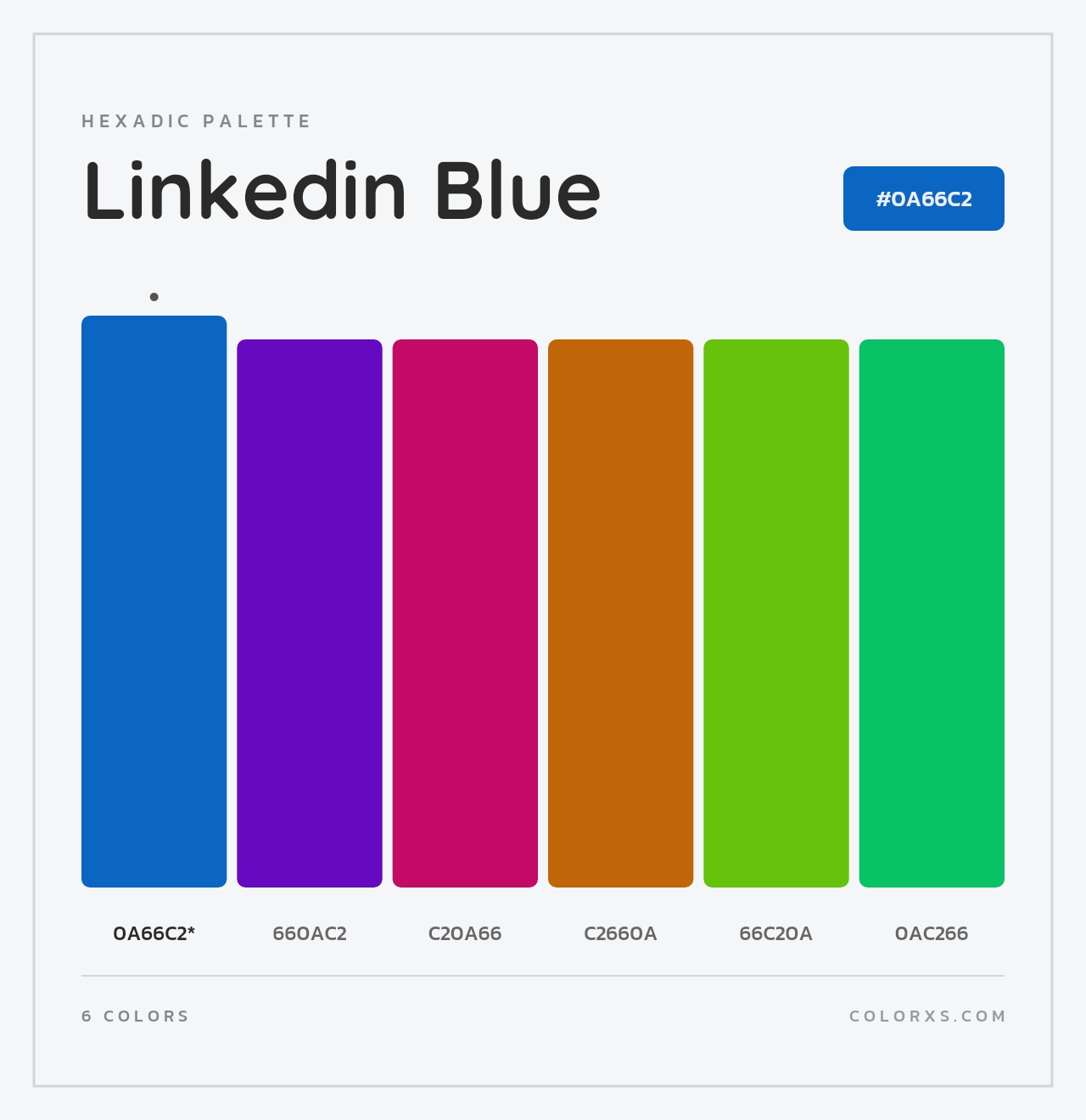 Linkedin Blue - Hexadic Color Palette