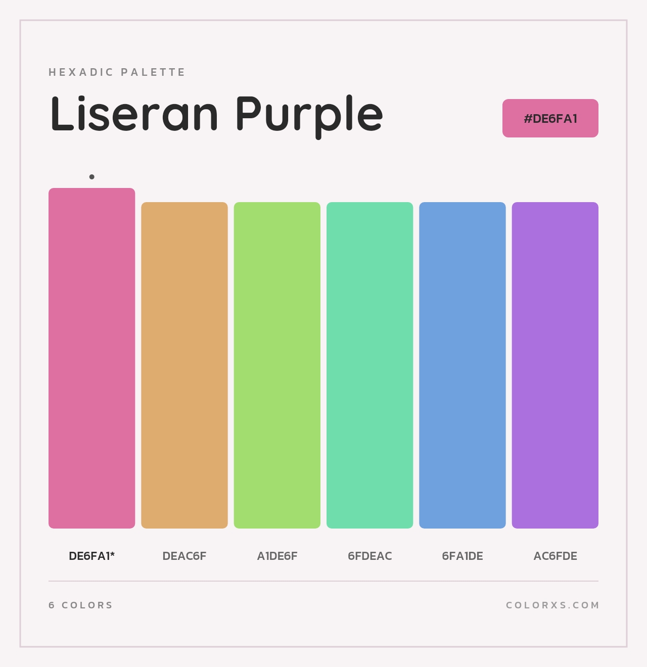 Liseran Purple - Hexadic Color Palette