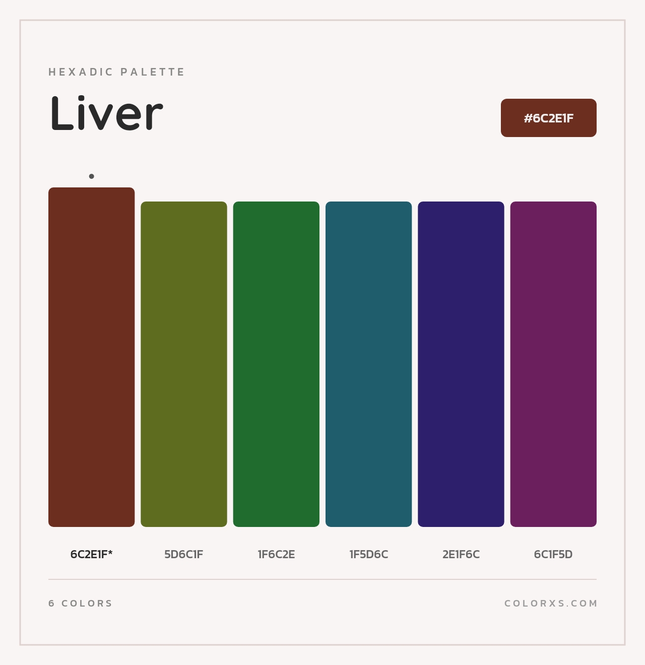 Liver - Hexadic Color Palette