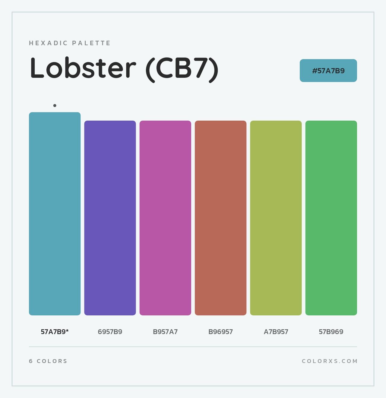 Lobster (CB7) - Hexadic Color Palette