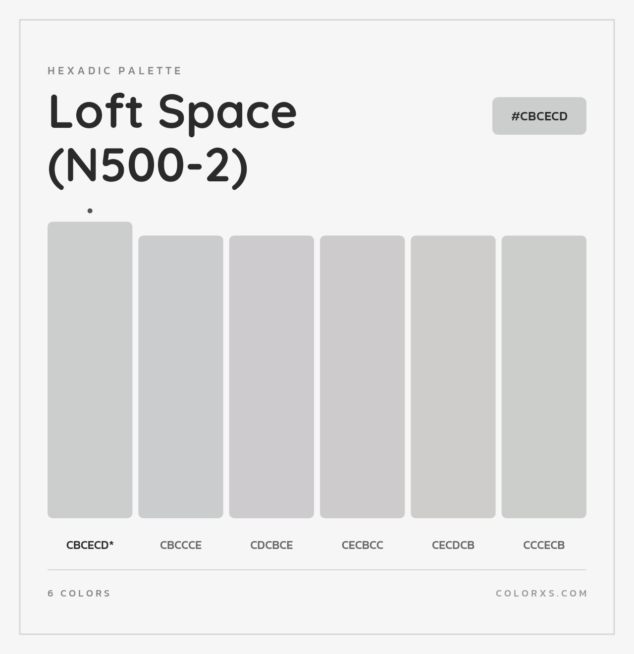 Loft Space (N500-2) - Hexadic Color Palette