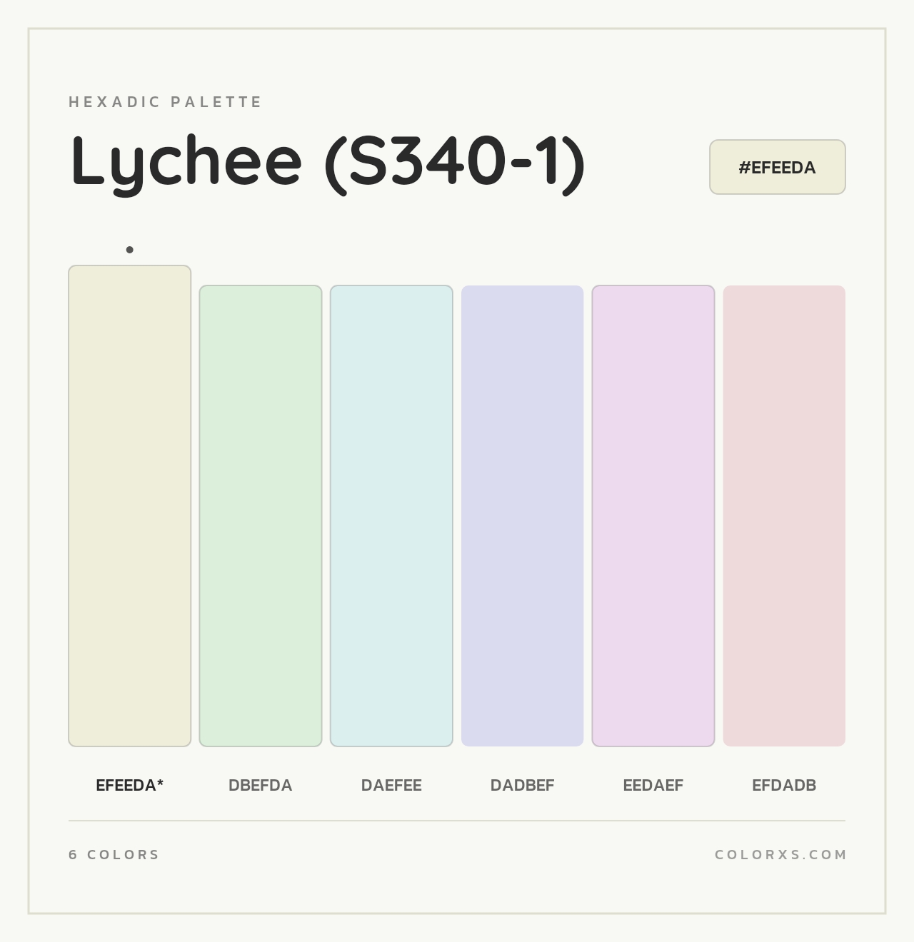 Lychee (S340-1) - Hexadic Color Palette