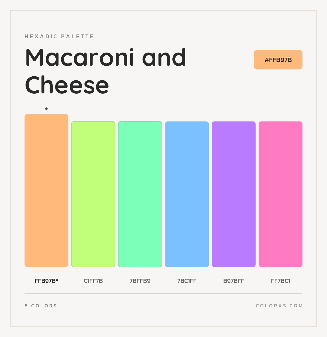Macaroni and Cheese - Hexadic Color Palette