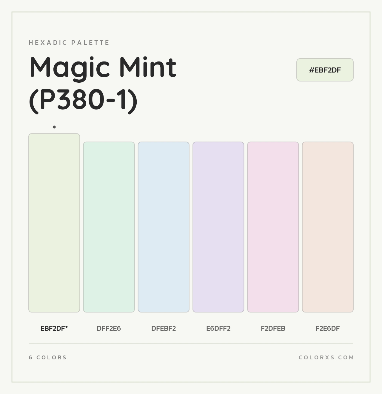 Magic Mint (P380-1) - Hexadic Color Palette