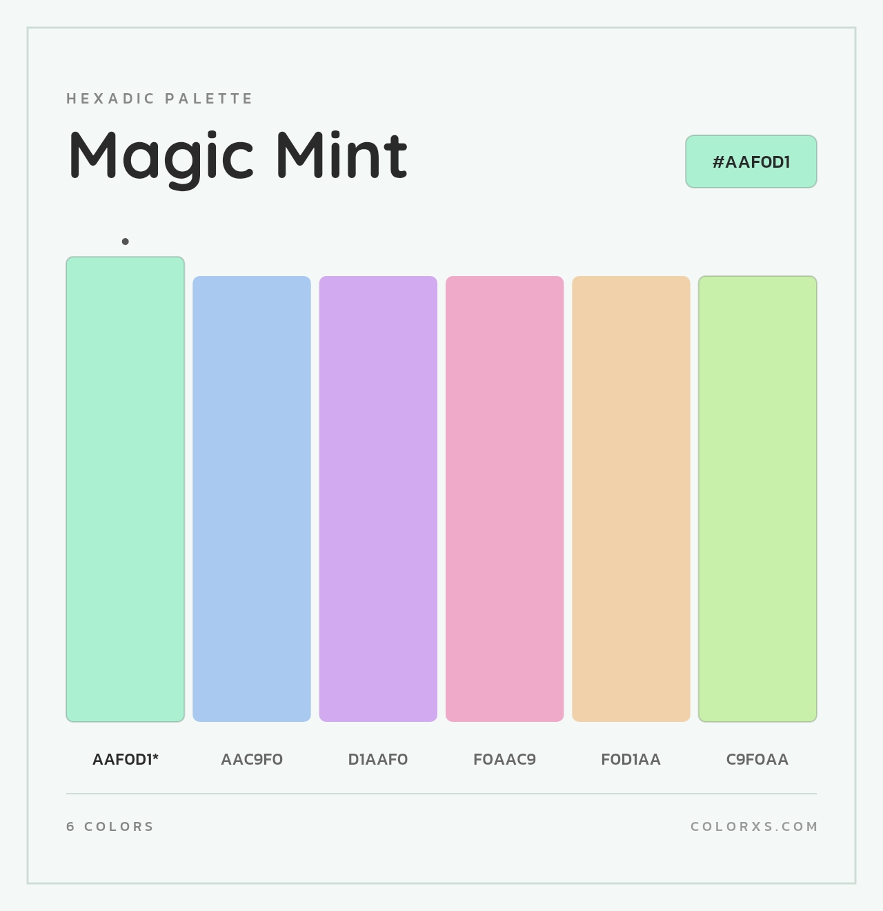 Magic Mint - Hexadic Color Palette