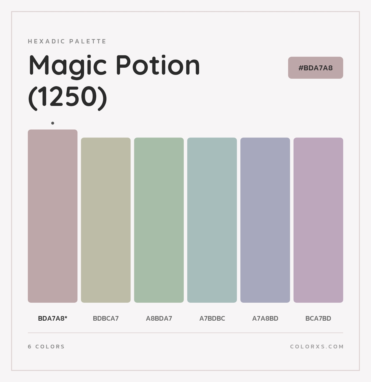 Magic Potion (1250) - Hexadic Color Palette