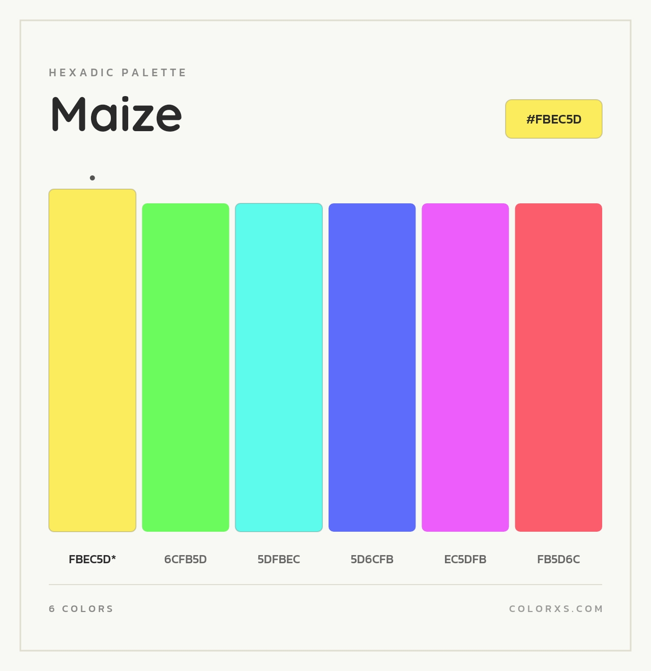 Maize - Hexadic Color Palette