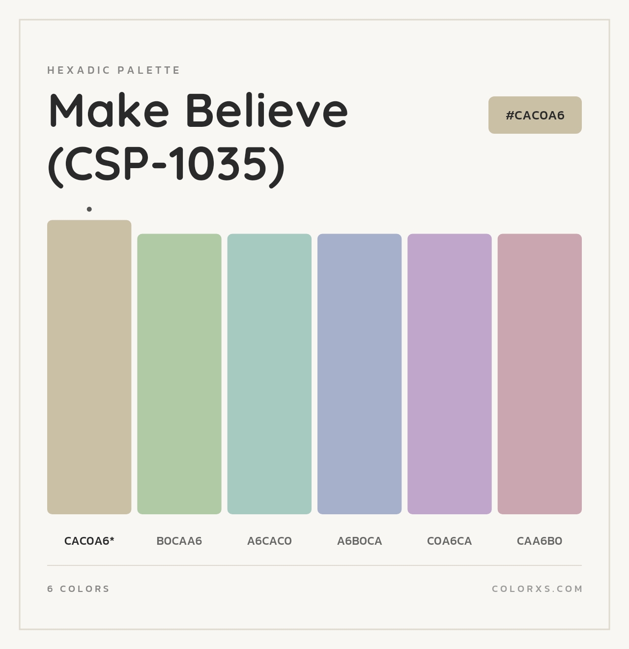 Make Believe (CSP-1035) - Hexadic Color Palette