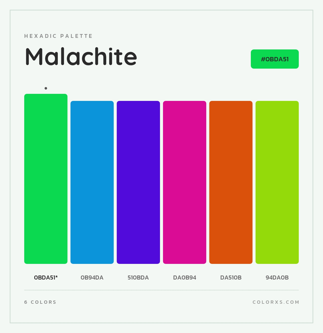 Malachite - Hexadic Color Palette