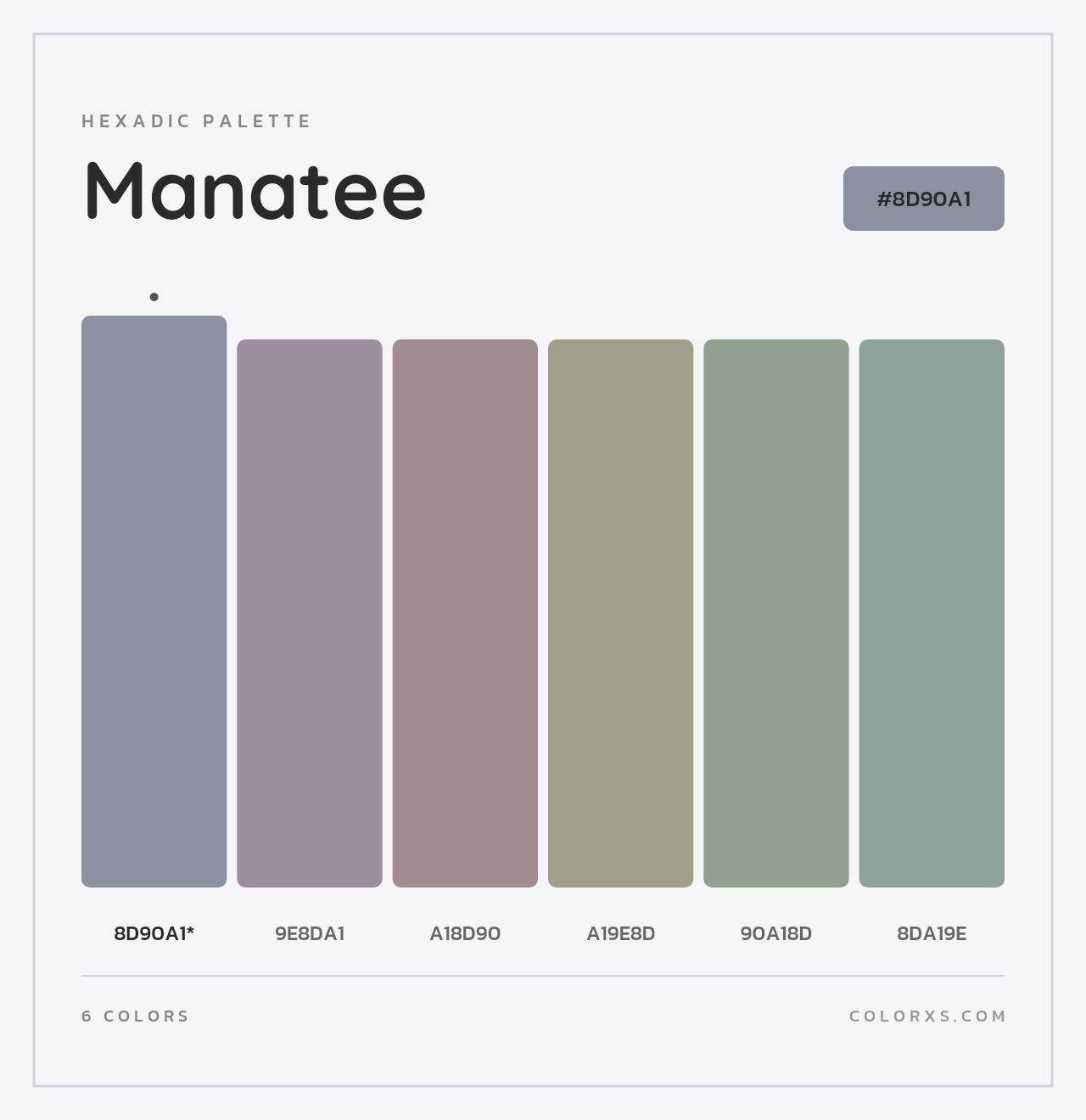 Manatee - Hexadic Color Palette
