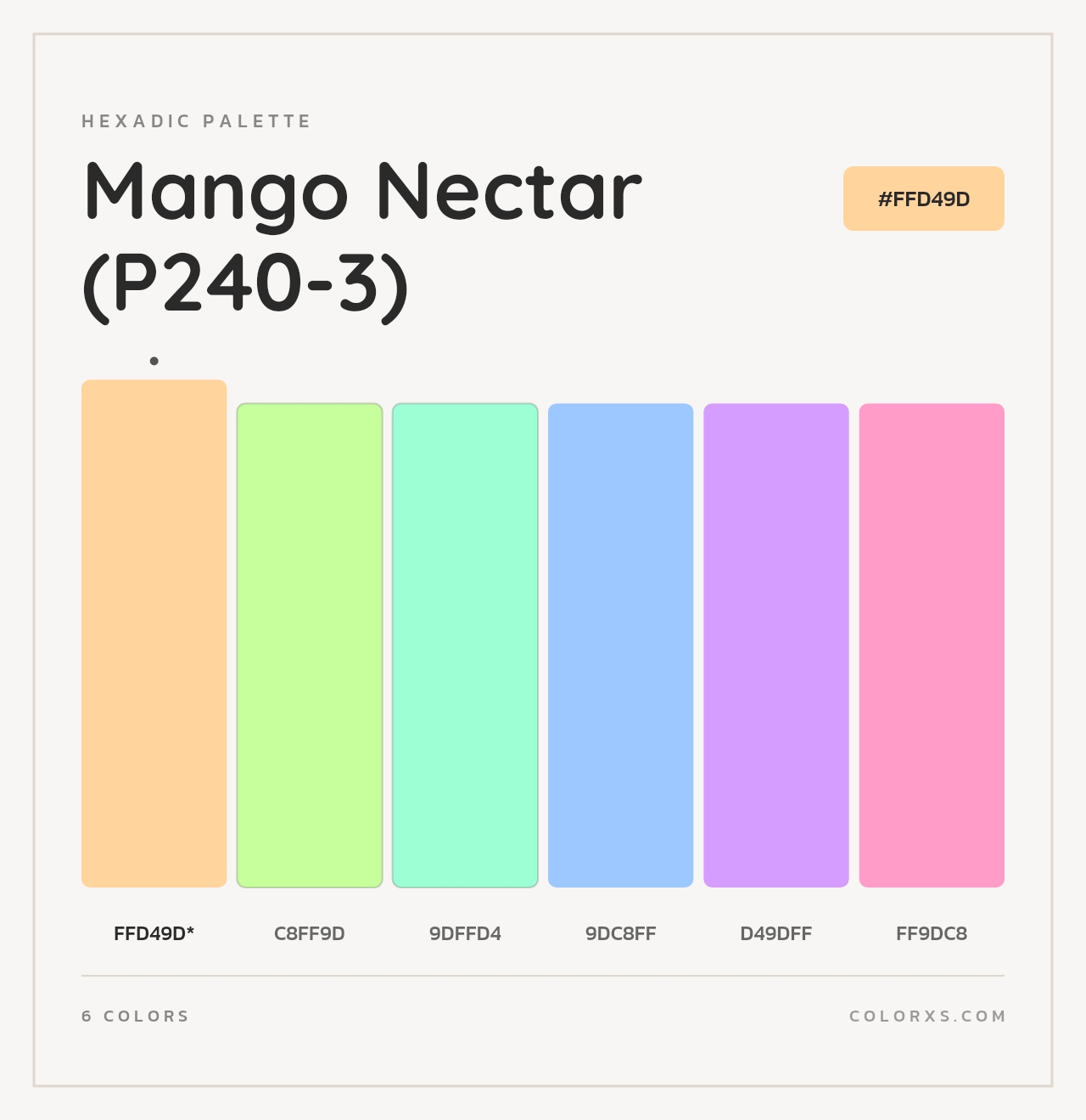 Mango Nectar (P240-3) - Hexadic Color Palette