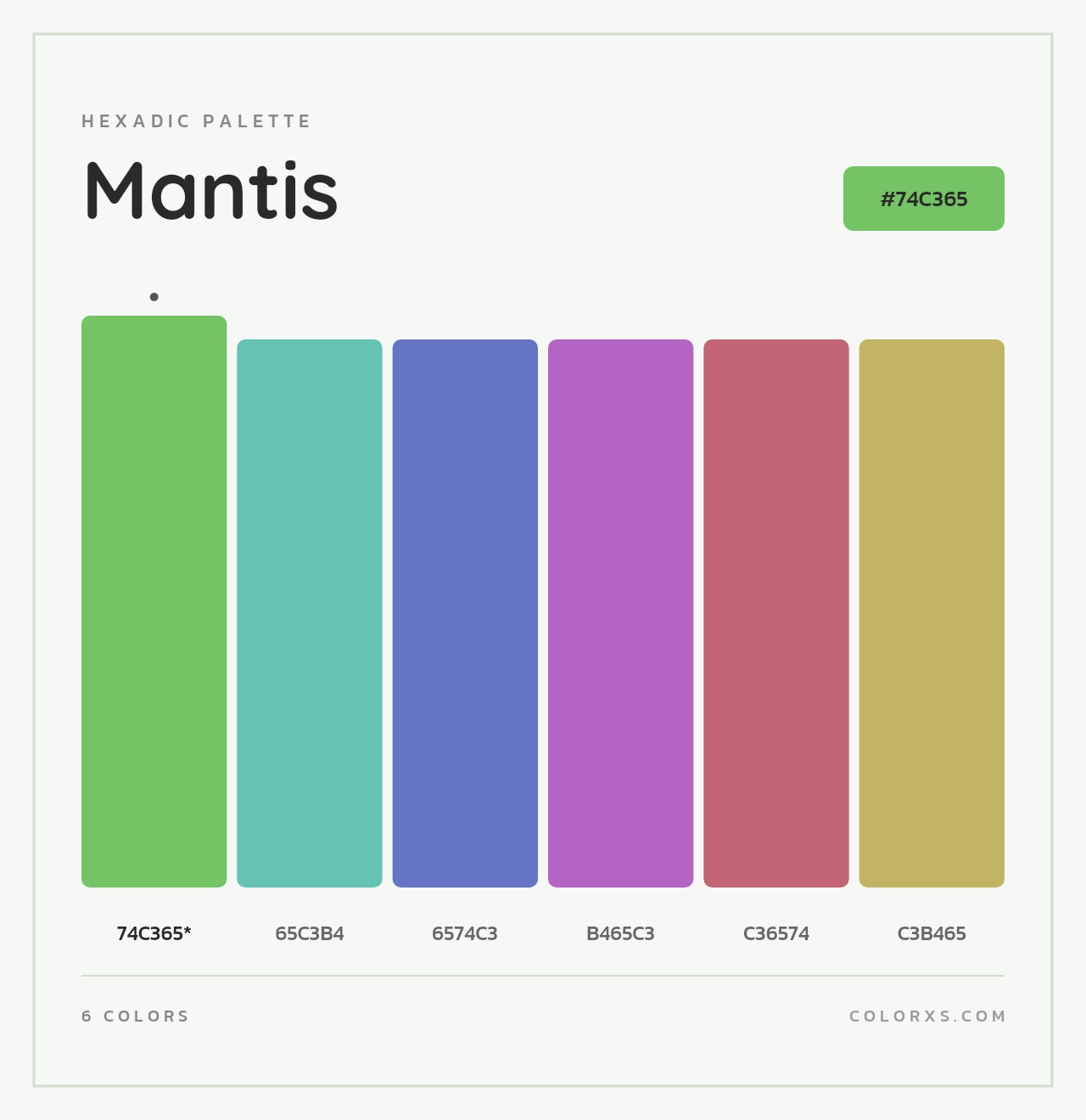 Mantis - Hexadic Color Palette