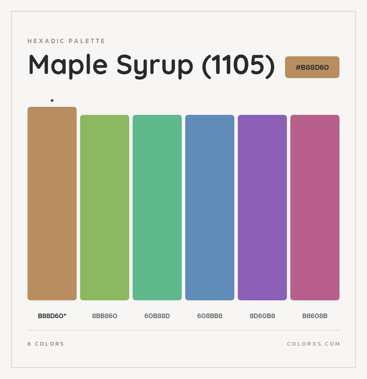 Maple Syrup (1105) - Hexadic Color Palette