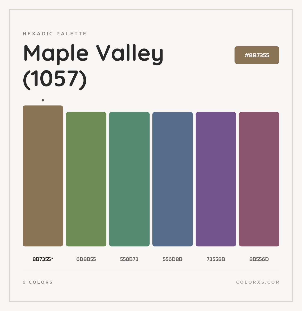 Maple Valley (1057) - Hexadic Color Palette