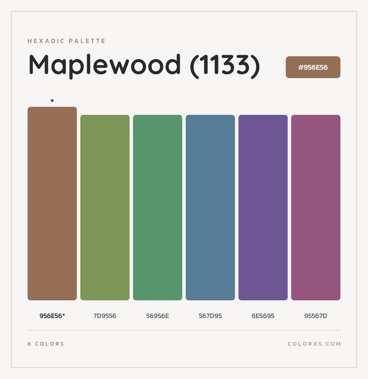 Maplewood (1133) - Hexadic Color Palette