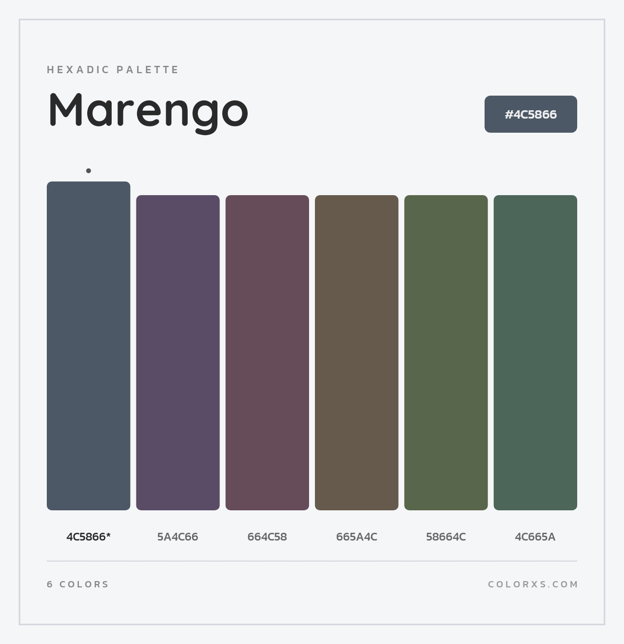 Marengo - Hexadic Color Palette