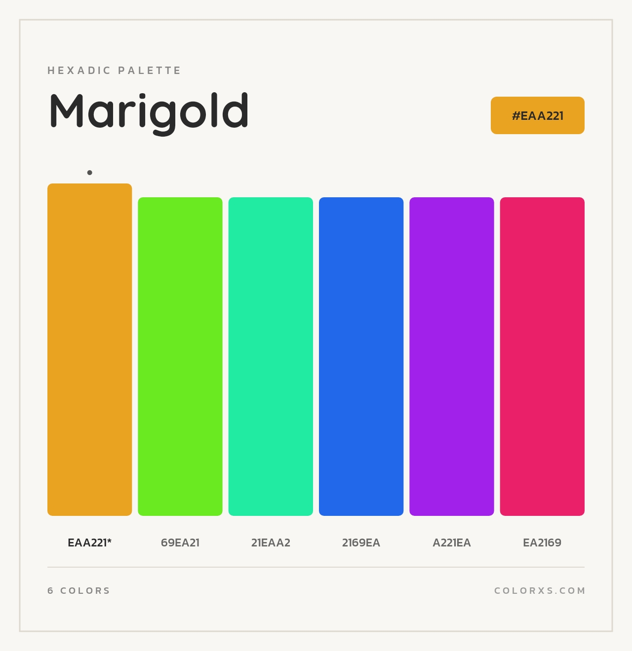 Marigold - Hexadic Color Palette