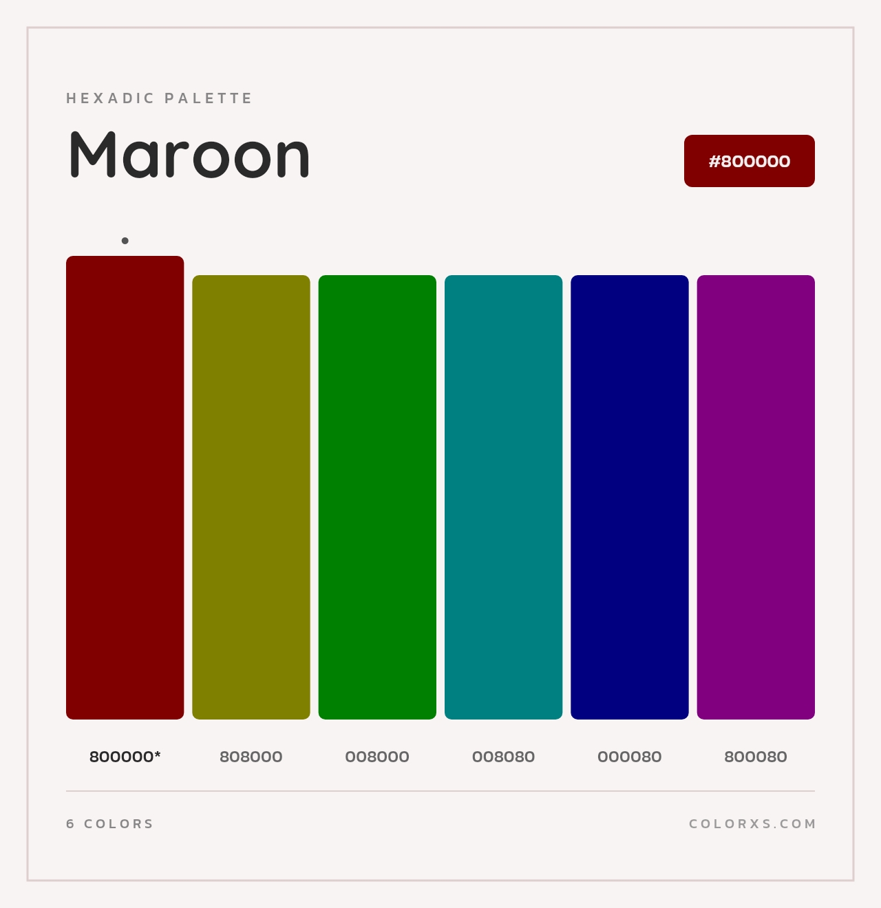 Maroon - Hexadic Color Palette