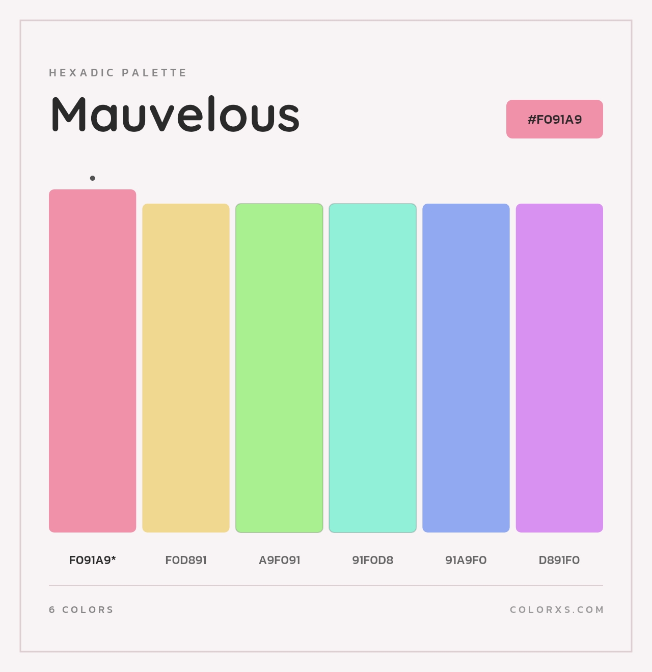 Mauvelous - Hexadic Color Palette