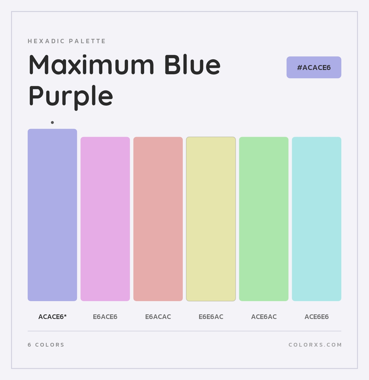 Maximum Blue Purple - Hexadic Color Palette