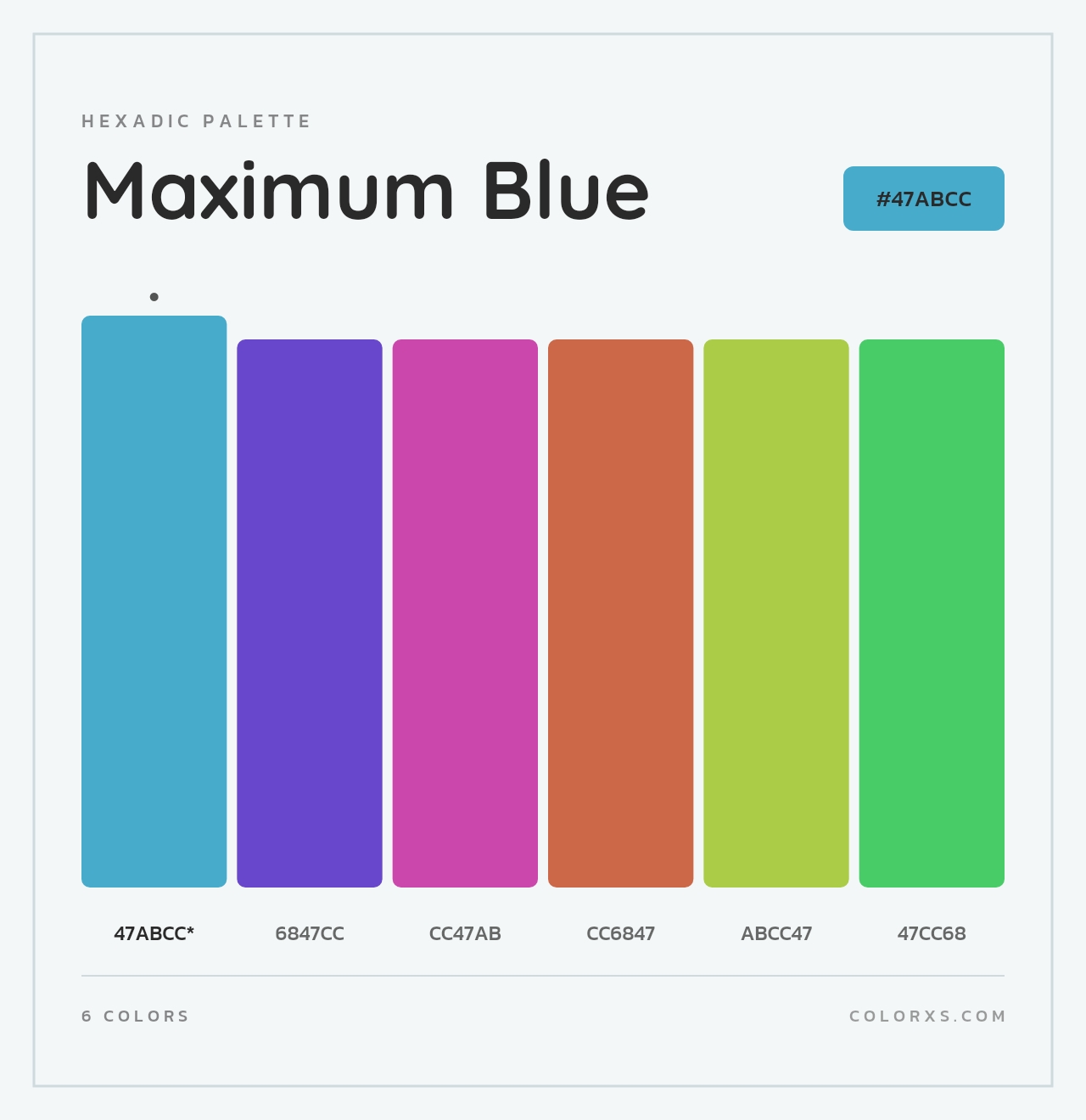 Maximum Blue - Hexadic Color Palette