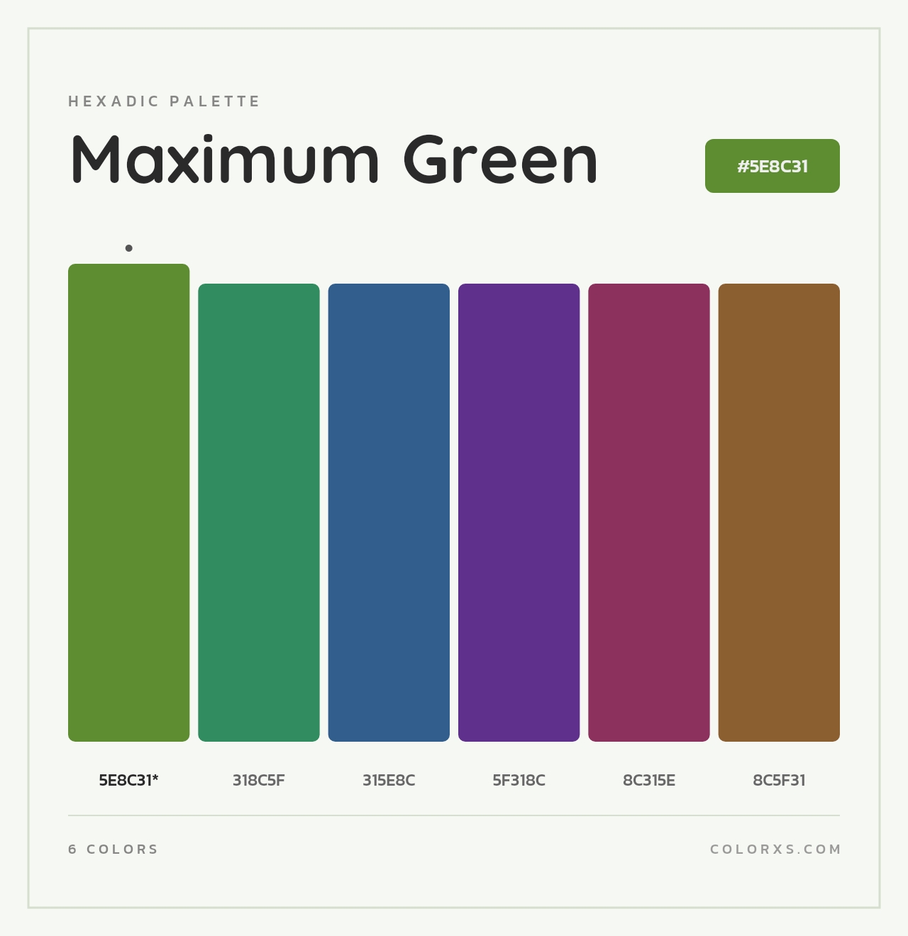 Maximum Green - Hexadic Color Palette