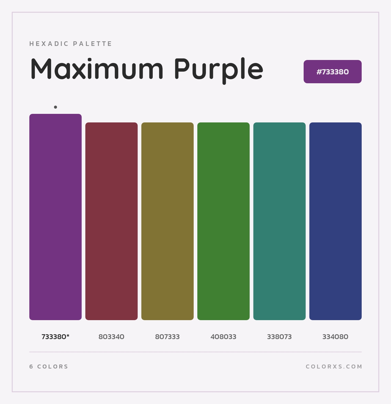 Maximum Purple - Hexadic Color Palette
